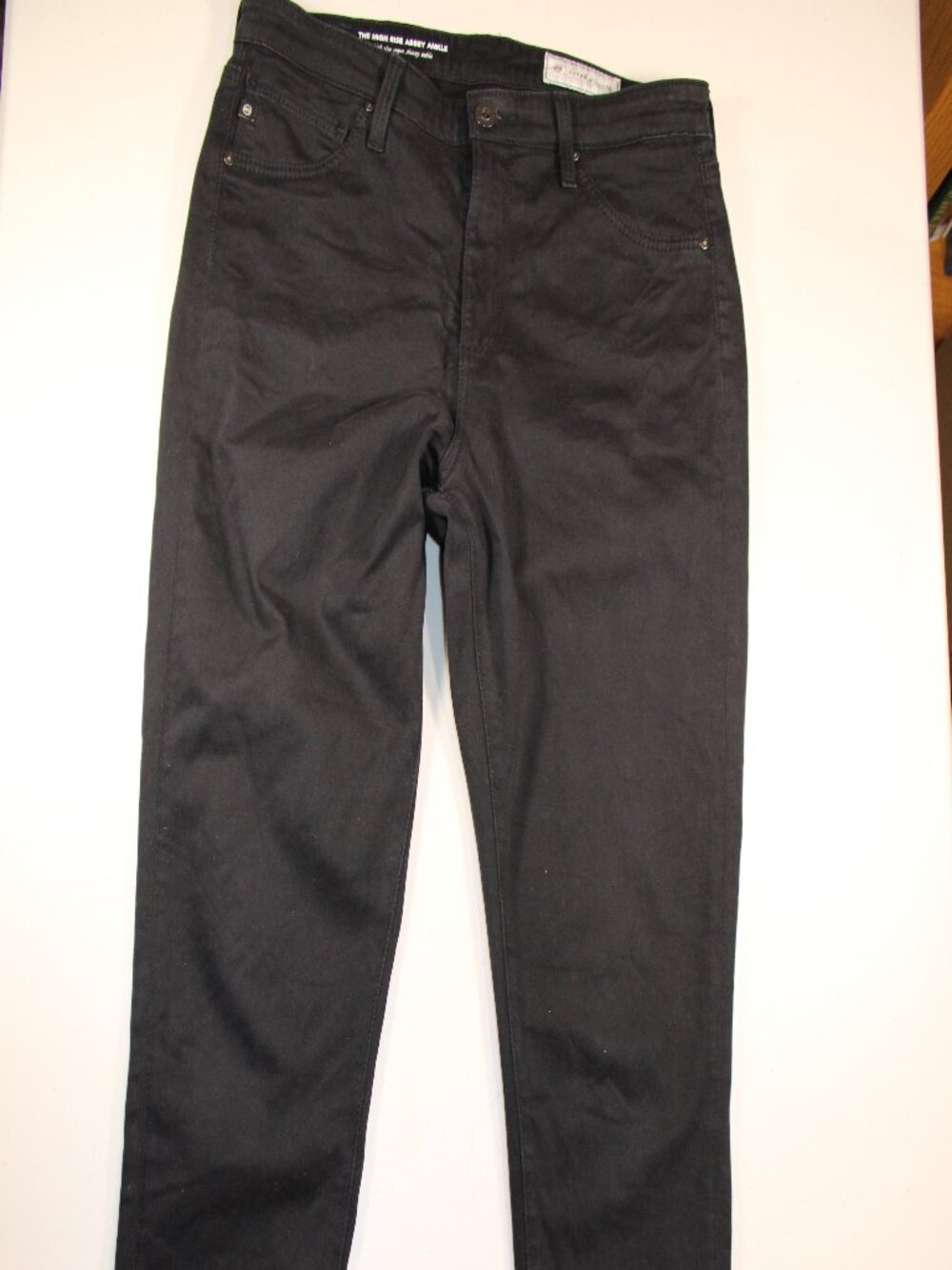 Anthropologie Womens High Rise Abby Ankle Black Jeans Size 28R